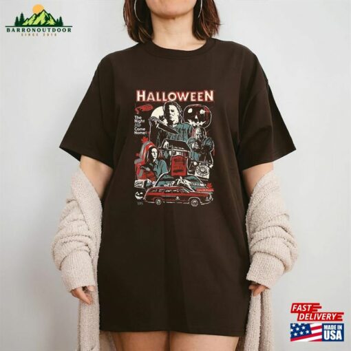 Retro 90S Horror Movies T-Shirt Halloween Movie Shirt The Night He Came Home Sweatshirt Unisex