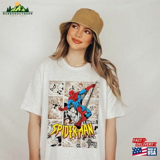 Retro 90S Marvel Spider Man Shirt Comics Hoodie Unisex