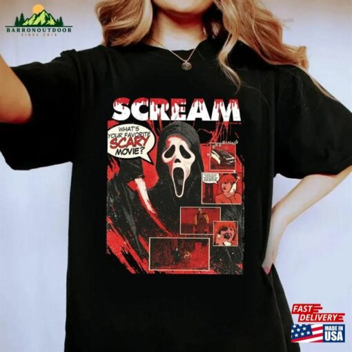 Retro 90S Scream Movie Shirt Halloween Ghostface Shirts Hoodie Classic