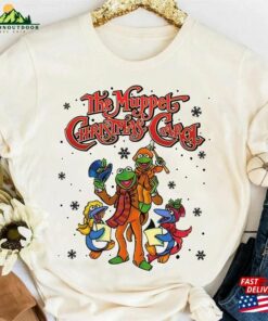 Retro 90S The Muppet Christmas Carol Characters Group T-Shirt Kermit Frog Gonzo Miss Piggy Xmas Movie Vintage Tee Unisex Hoodie