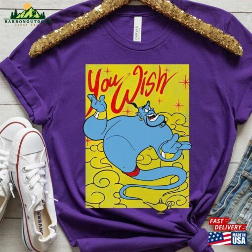 Retro Aladdin Genie You Wish Shirt Disney Movie T-Shirt Walt World Classic Hoodie