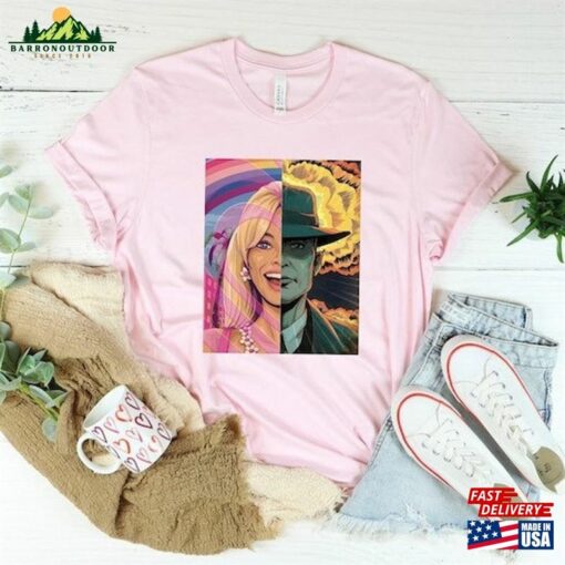 Retro Barbenheimer Barbie And Oppenheimer T-Shirt Movie Shirt The Ultimate Double Feature Sweatshirt