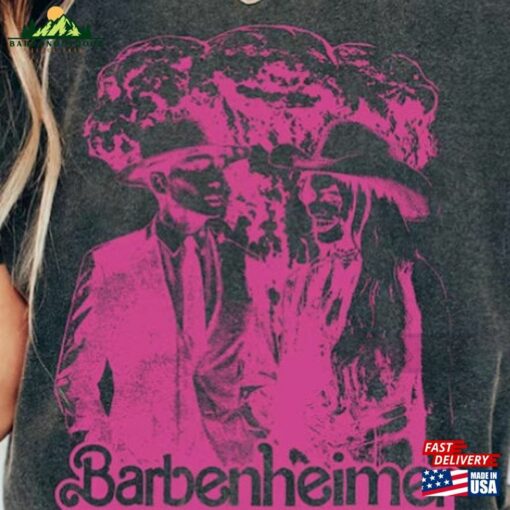 Retro Barbenheimer Comfort Colors T-Shirt Barb Collab Oppenheimer Movie Inspired 2023 Shirt Sweatshirt Unisex