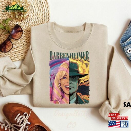 Retro Barbenheimer Sweatshirt Vintage Shirt Funny Movie Classic