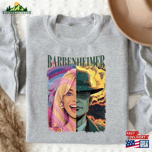 Retro Barbenheimer Sweatshirt Vintage Shirt Funny Movie Classic