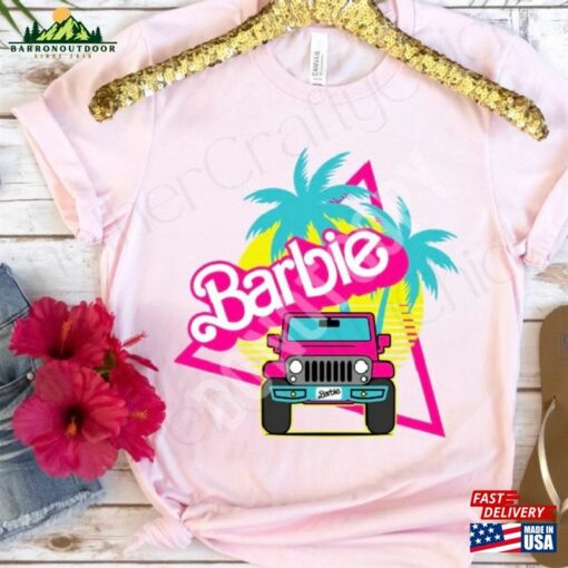 Retro Barbie Jeep Tee Cute Womens Shirt Malibu Girl Unisex Sweatshirt