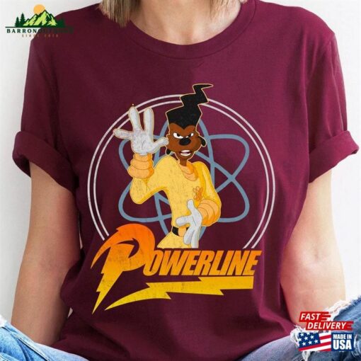 Retro Disney Goofy Powerline Standout Shirt A Movie T-Shirt Birthday Hoodie