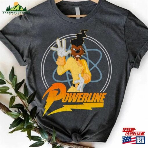 Retro Disney Goofy Powerline Standout Shirt A Movie T-Shirt Birthday Hoodie