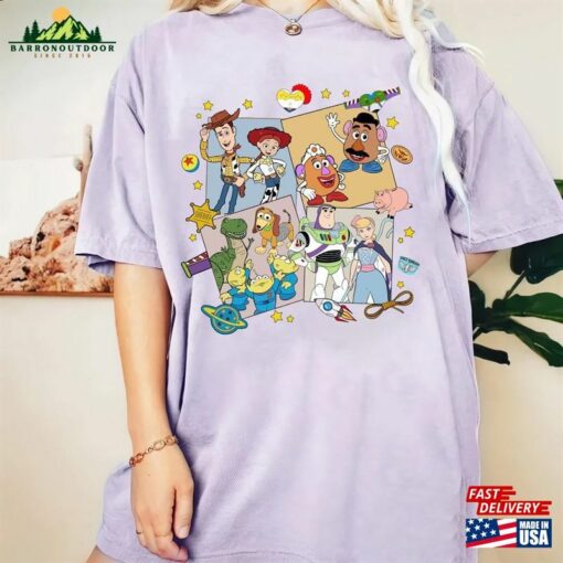 Retro Disney Toy Story Movie Characters Comfort Color Shirt Land Unisex T-Shirt Disneyland Family Trip 2023 Sweatshirt