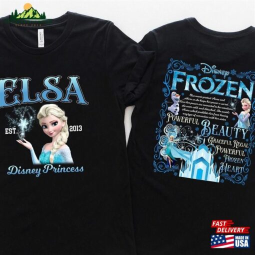 Retro Frozen Princess Elsa Shirt Disneyworld T-Shirt Movie Characters Sweatshirt Hoodie