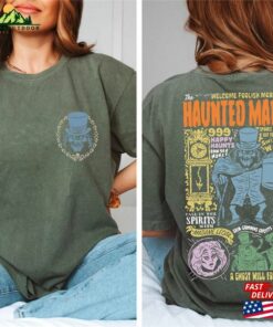 Retro Haunted Mansion 2 Side Comfort Color Shirt The Map Disney Halloween Classic Hoodie 3