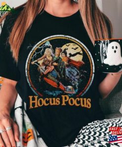 Retro Hocus Pocus Sanderson Sisters Flying Shirt Disney Halloween Party T-Shirt Mickey Unisex Retro Hocus Pocus Sanderson Sisters Flying Shirt Disney Halloween Party T-Shirt Mickey Unisex