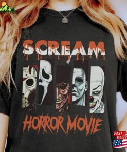 Retro Horror Movie Halloween Shirt Ghostface Shirts Unisex T-Shirt