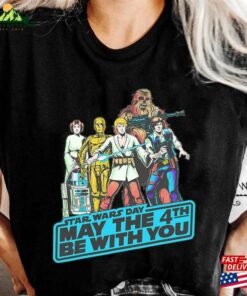 Retro May The 4Th Group Shot Shirt Star Wars Day T-Shirt Unisex Hoodie