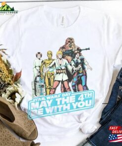 Retro May The Fourth Group Shot Shirt Star Wars Day 2023 T-Shirt 4Th Classic Hoodie