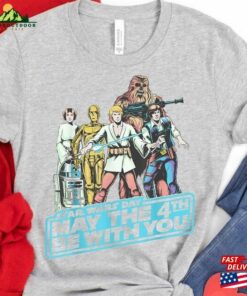 Retro May The Fourth Group Shot Shirt Star Wars Day 2023 T Shirt 4Th Classic Hoodie 3