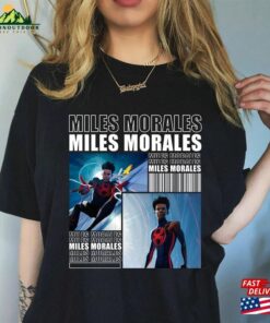 Retro Miles Morales Shirt Black Spider Man Across The Hoodie T-Shirt