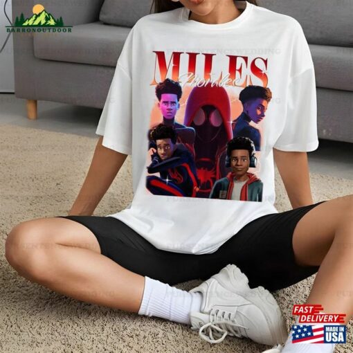 Retro Miles Morales Shirts Spiderman Across The Spider Verse Classic T-Shirt