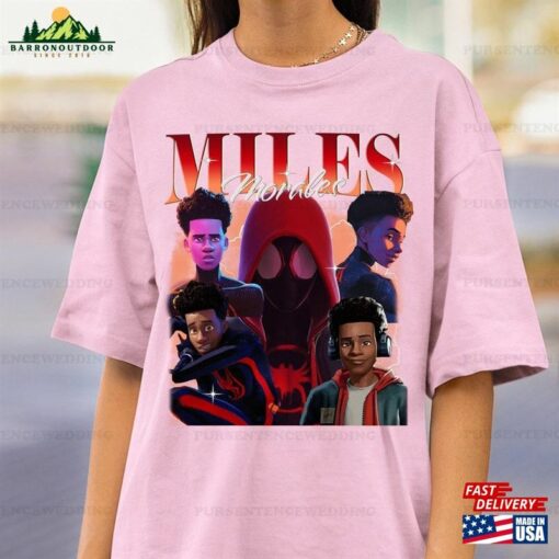 Retro Miles Morales Shirts Spiderman Across The Spider Verse Classic T-Shirt