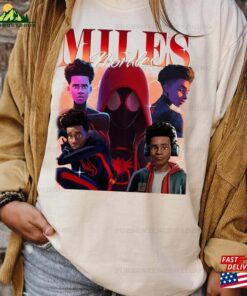Retro Miles Morales Shirts Spiderman Across The Spider Verse Classic T-Shirt 3 Retro Miles Morales Shirts Spiderman Across The Spider Verse Classic T Shirt 4