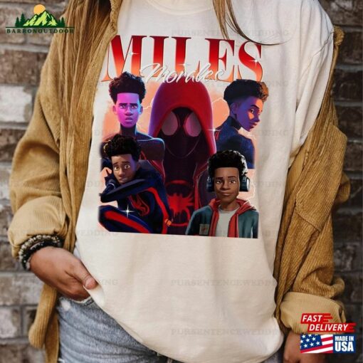 Retro Miles Morales Shirts Spiderman Across The Spider Verse Classic T-Shirt