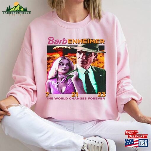 Retro Oppenheimer Movie 2023 Shirt Barbenheimer I Survived Barbieheimer Active Classic Sweatshirt