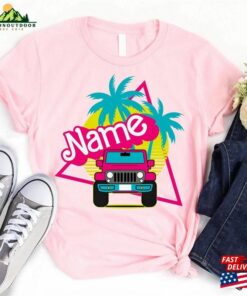 Retro Pink Doll Shirt Custom Name Malibu Beach Vacation Tee Trending Movie Classic T-Shirt