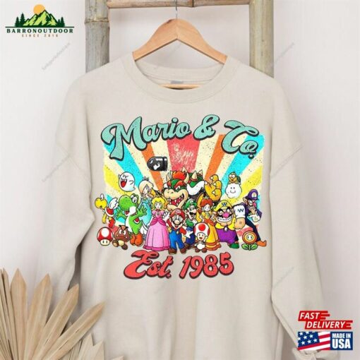 Retro Return To Mario Co Sweatshirt The Super Bros Movie T-Shirt