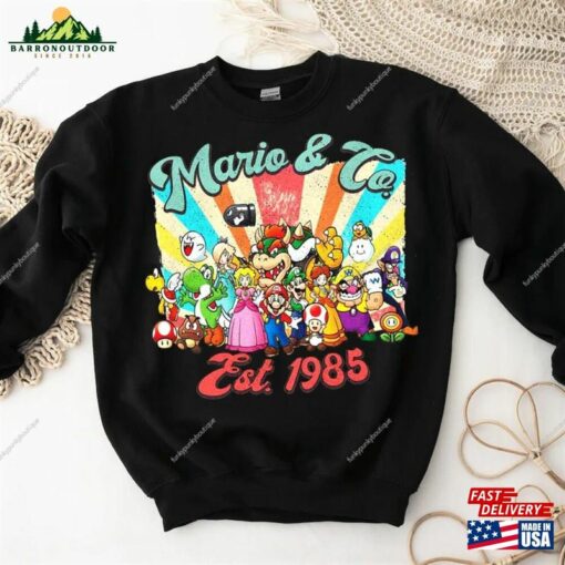 Retro Return To Mario Co Sweatshirt The Super Bros Movie T-Shirt