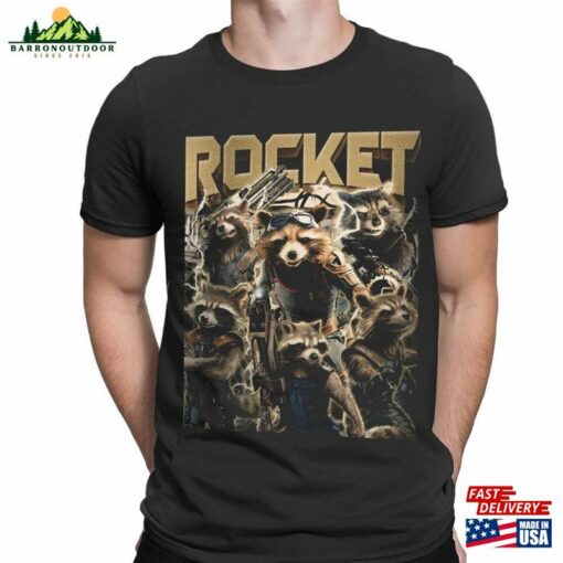 Retro Rocket Raccoon Vintage Shirt Guardians Of The Galaxy Vol 3 T-Shirt Avenger Hoodie