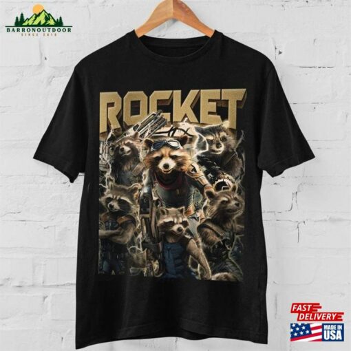 Retro Rocket Raccoon Vintage Shirt Guardians Of The Galaxy Vol 3 T-Shirt Avenger Hoodie