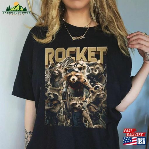 Retro Rocket Raccoon Vintage Shirt Guardians Of The Galaxy Vol 3 T-Shirt Avenger Hoodie