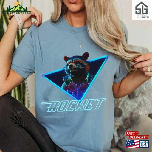 Retro Rocket Racoon Shirt Marvel Studio Guardians Of The Galaxy Raccoon Classic T-Shirt