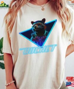 Retro Rocket Racoon Shirt Marvel Studio Guardians Of The Galaxy Raccoon Hoodie Sweatshirt