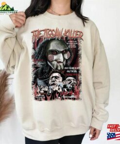 Retro Saw Jigsaw Comfort Color Vintage 90S Horror Movie Tee Halloween Party Matching Killers Shirt Hoodie Classic Retro Saw Jigsaw Comfort Color Vintage 90S Horror Movie Tee Halloween Party Matching Killers Shirt Hoodie Classic