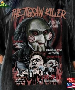 Retro Saw Jigsaw Comfort Color Vintage 90S Horror Movie Tee Halloween Party Matching Killers Shirt Hoodie Classic Retro Saw Jigsaw Comfort Color Vintage 90S Horror Movie Tee Halloween Party Matching Killers Shirt Hoodie Classic