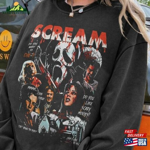 Retro Scream Halloween Shirt 90S Hoodie T-Shirt