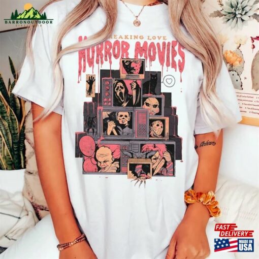 Retro Scream Halloween T-Shirt Shirt Horror Movies Vintage Unisex Classic