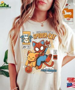 Retro Spider Cat Comfort Color Shirt Spiderman Across The Verse T Shirt Sweatshirt Hoodie 3