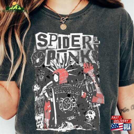 Retro Spider Punk Comfort Colors Shirt Man Across The Classic Hoodie