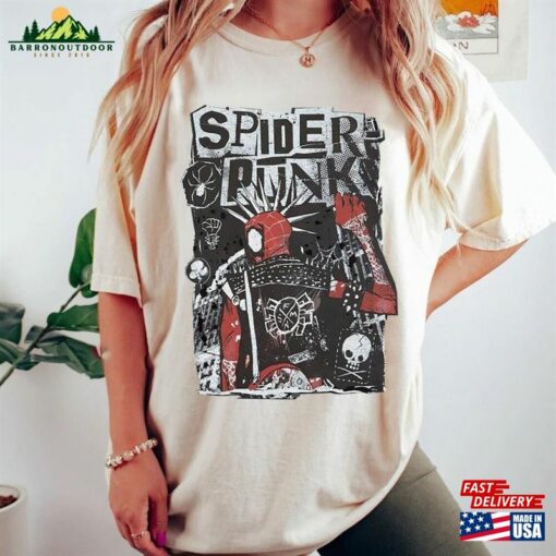 Retro Spider Punk Comfort Colors Shirt Man Across The Classic Unisex