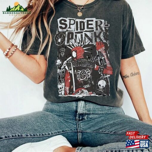 Retro Spider Punk Comfort Colors Shirt Man Across The Classic Unisex