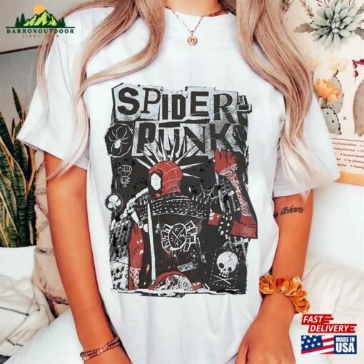 Retro Spider Punk Comfort Colors Shirt Man Across The Classic Unisex