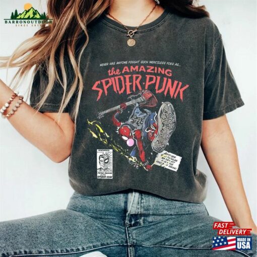 Retro Spider Punk Comfort Shirt Hoodie Unisex