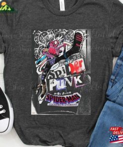 Retro Spider Punk Marvel Shirt Man Across The Unisex Hoodie Retro Spider Punk Marvel Shirt Man Across The Unisex Hoodie