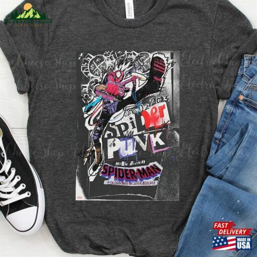 Retro Spider Punk Marvel Shirt Man Across The Unisex Hoodie