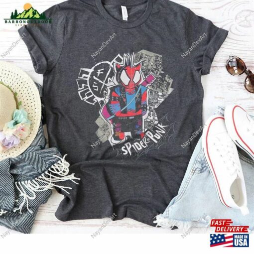 Retro Spider Punk Shirt Hoodie T-Shirt