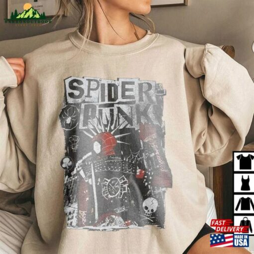 Retro Spider Punk Shirt Man 2023 Hoodie Unisex