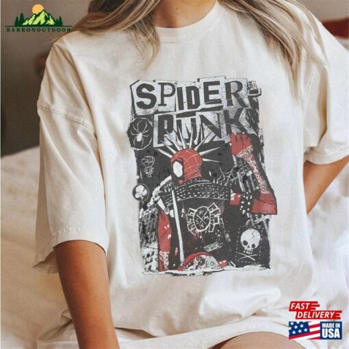 Retro Spider Punk Shirt Man 2023 T-Shirt Classic