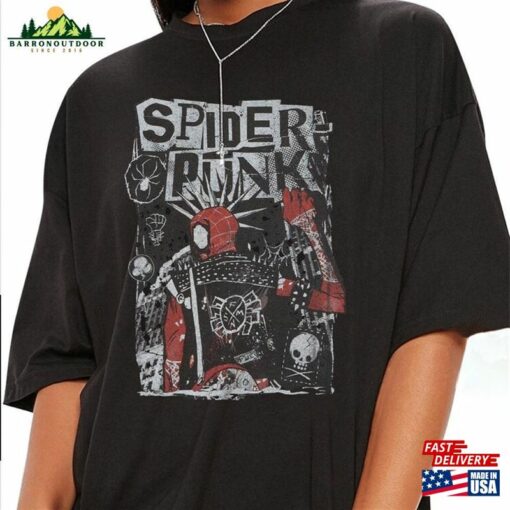 Retro Spider Punk Shirt Man 2023 T-Shirt Classic